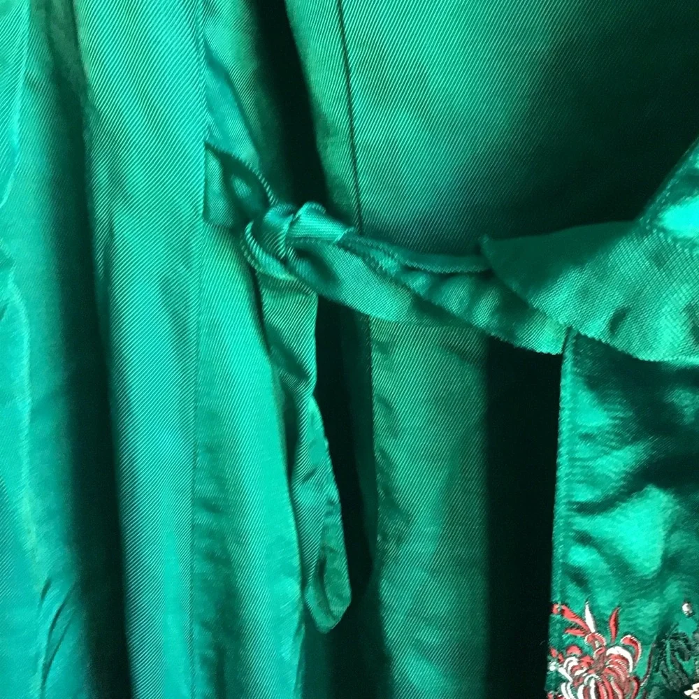 Peony gorgeous robe/trench embroidered flowers. Super Rare. - Picture 5 of 16